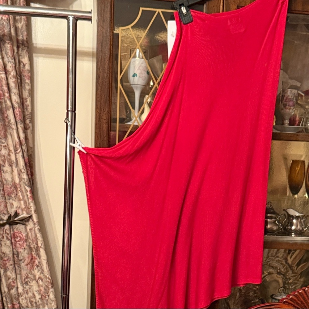 Elegant Red Women's Poncho 100% Bamboo